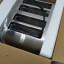 Cuisinart 4 Slice Compact Stainless Steel Toaster with Extra-Wide Slots for Bread, French Toast, Bagels & Pastries, Defrost & Reheat Functions, CPT-180P1, Brushed Stainless, Removable Crumb Tray
