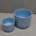 Ceramic Pots for Plants, Pearl Glaze Planter with Drainage Hole, 6.0 inch, 4.0 Inch. Indoor-Outdoor Large Round Succulent Orchid Flower Pot