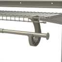 ClosetMaid SuperSlide Adjustable Hanging Closet Rod from 2 to 4 ft. for Closet Organizer Systems, Nickel Finish