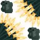 Battery Operated Christmas Lights, 4 Pack 17ft 50 LED Mini String Lights with 8 Modes Auto-Timer, Waterproof Tree Lights for Outdoor Indoor Xmas Holiday Wreath Garden Decor, Warm White