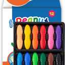 YPLUS Peanut Crayons for Kids, 12 Colors Washable Toddler Crayon, Non-Toxic Baby Crayon for ages 2-4, 1-3, 4-8, Coloring Art Supplies