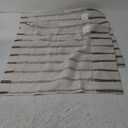 DriftAway Kitchen Tier Curtains - Striped Linen Short Pinstripe Cafe Curtains 24 Inch Length for Living Room Bathroom Chris Farmhouse Rustic Rod Pocket 2 Panels Black