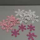 Bucherry 12 Pcs Wooden Snowflake Table Decor 3D Snowflake Tabletop Signs and Centerpiece for Christmas Xmas Winter Wonderland Decorations Home Party(White, Pink, Rose Red)