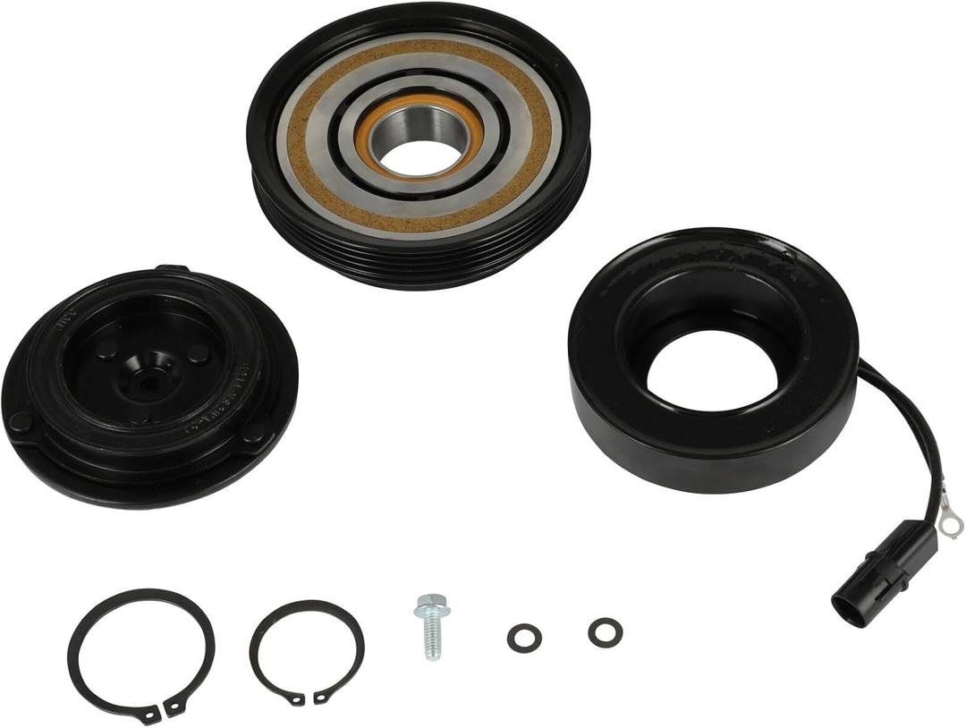 ECCPP A/C Compressor Clutch 2005-2007 Fit for Hyundai Tucson 2.0L AC Compressor Clutch Assembly Kit Pulley Coil Set