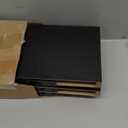 BAYKA Floating Shelves for Wall, Wall Mounted Rustic Wood Shelves for Bathroom, Bedroom, Living Room, Kitchen, Hanging Shelf for Books/Storage/Room Decor with 22lbs Capacity (Black, Set of 3, 15.7in) (A. Black - Universal Classic Style)