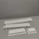 Melannco Arlington Floating Wall Shelves for Bedroom, Living Room, Bathroom, Kitchen, Office, Nursery, Set of 4, White