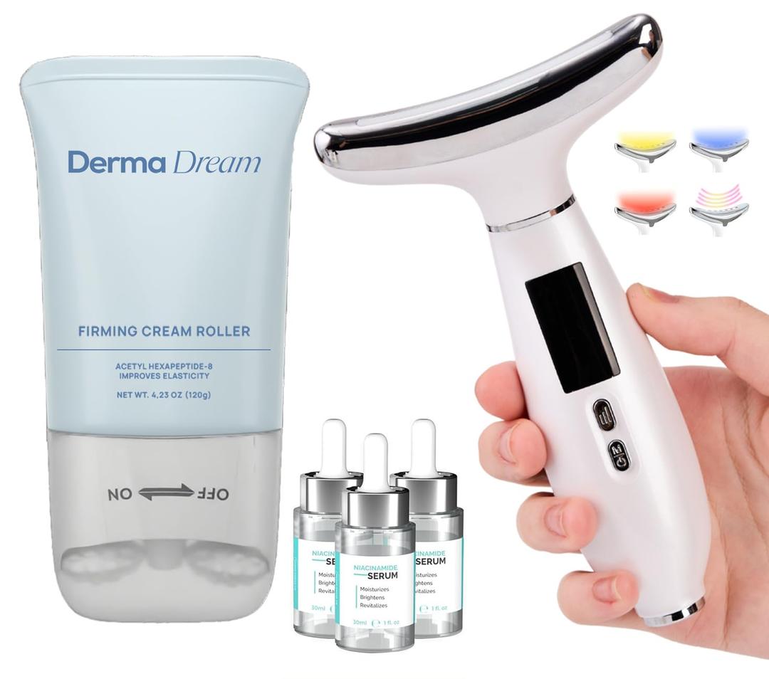 MyoGlow PRO Arm Device, MyoRoll Neck Cream, 90 Day Niacinamide Serum