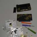 eXtremeRate Replacement Full Housing Shell for Nintendo DS Lite, Custom Handheld Console Case Cover with Buttons, Screen Lens for Nintendo DS Lite NDSL - The Great Golden Wave Off Kanagawa - Black