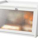 Large Farmhouse Bread Box with Window -White Natural Wood Bread Storage Container for Kitchen Countertop