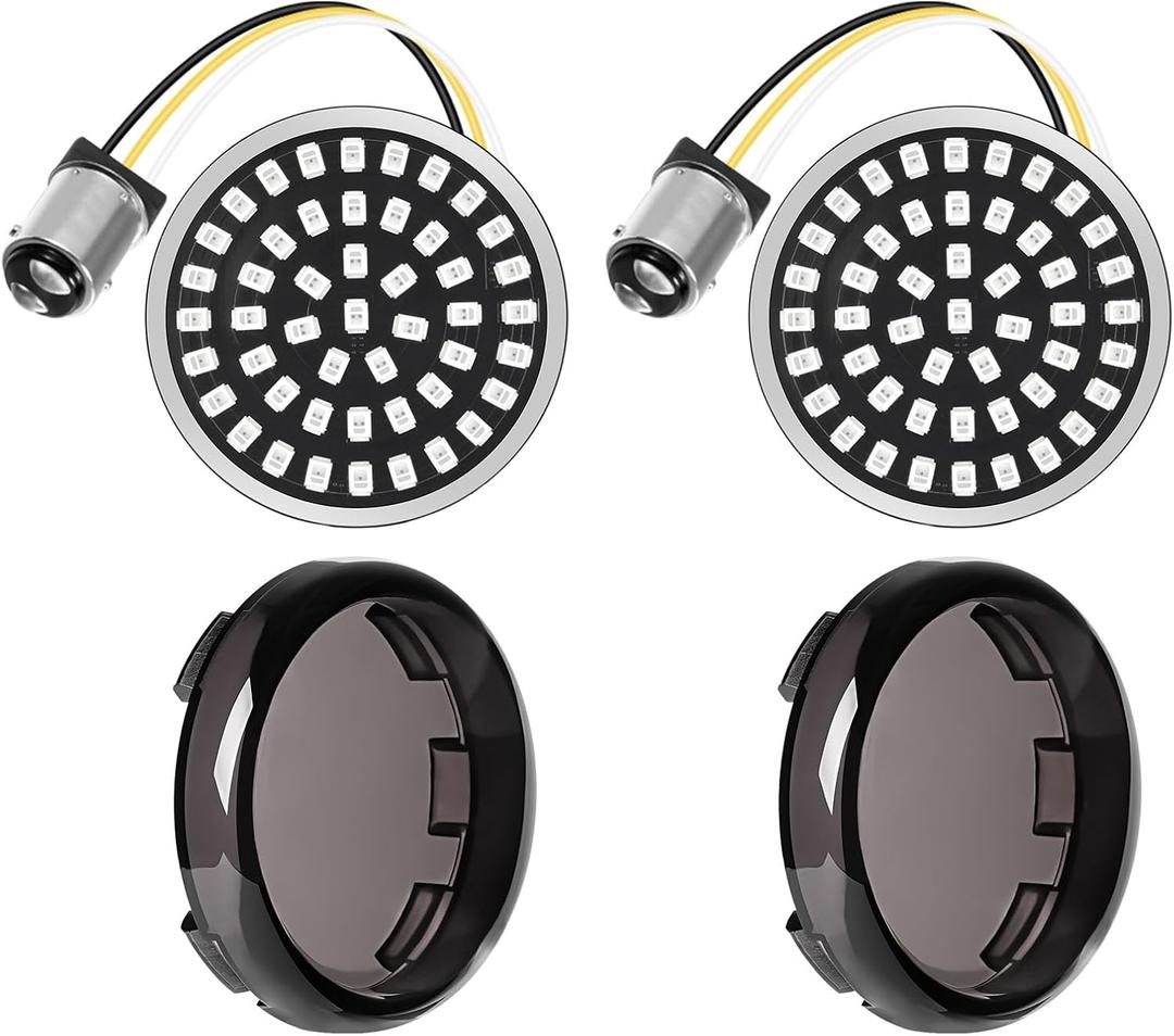 Benlari 1157 2" Bullet Rear Turn Signal Lights 1156 bullet led motorcycle blinkers Fit for Harley Davidson Dyna Soprster Touring Road King Street Glide Electra Glide 1986-2024