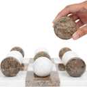 Marble Tic Tac Toe Set | Decorative Round Tic Tac Toe Game Set | Coffee Table Decor - Coffee Table Game - Tabletop Game - Room Decor - Modern Home Decor - Bookshelf Decor (Brown and White Marble)