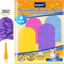 KEEPOW Reusable Duster Refill Compatible with Swiffer Hand Duster, Heavy Duty Duster Refills, 360 Degree Dusters Refills for Cleaning, Fleece Refill Ceiling Fan, 4 Pack (Handle is Not Included) (1yellow+1blue+1purple+1rose Red)