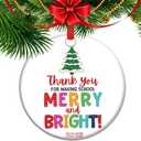 Teacher Appreciation Gifts, 2025 Christmas Ornament for Teacher Gift, Teacher Memory Ceramic Keepsake Ceramic, Thank You Gift for Teacher, End of Year Teacher Appreciation (C13)