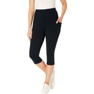 Woman Within Plus Size Stretch Cotton Capri Legging, Medium