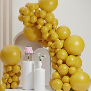SCMDOTI Golden Yellow Balloons, 53pcs Double Stuffed, 18in, 12in, 10in, 5in, Perfect for Birthday, Gender Reveal, Baby Shower, Boho Party Decorations