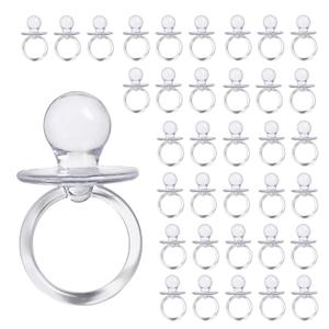 Baby Pacifier 2.5" Baby Shower Favors Decoration (Clear, 36 Count)