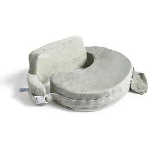 My Brest Friend Super Deluxe Nursing Pillow - Enhanced Comfort & Ergonomic Breastfeeding Pillow for Ultimate Support For Mom & Baby - Adjustable and with Handy Side Pocket, Platinum (Super Deluxe, Platinum)