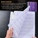 Sheet Music Folder, Choir Holder, Sheet Music Organizer, Sheet Music Binder, for Choir Singer, Stage Performance Letter Size Music Binder 40 Pages Capacity Writable Choir Folder (Purple)