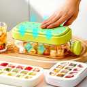 2-in-1 Ice Cube Tray and Storage Container, 18 Cubes, Ice Cube Tray with Lid and Bin,Ice Cube Trays for Freezer,Stackable with Storage Iced Bucket Kits, for Soup, Food, Cocktail, Coffee