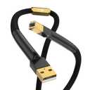 Viborg HiFi USB 2.0 Cable Type A to Type B (Male - Male) 6.6FT/2M Printer Scanner Data Sync Cable Digital Audio Cord for DAC