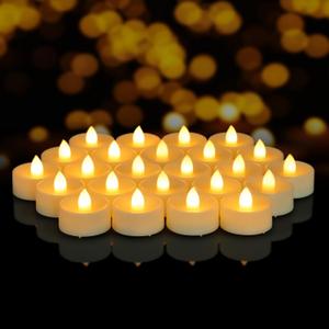 50 Pack Flameless LED Tea Lights Candles Battery Operated, Flickering Electric Fake Tealights Candles for Wedding, Party, Festival, Votive, Table, Home Decor