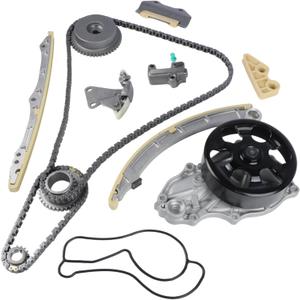 Engine Timing Chain Kit Water Pump Fit for Civic 2006-2011 2.0L 1998CC K20Z3 Automotive Replacement Time Part Sets Replace TS21136 G56331 G56332 with Tensioners Sprockets Guide Rail