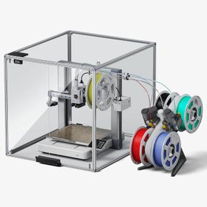 3D Printer Enclosure for Bambu Lab A1, 360 Transparent Acrylic Enclosure with LED Light, Odor Isolation Noise Reduction Constant Temperature 3D Printer Cover Box