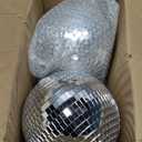 2 Pack Mirror Disco Ball, 7 Inch Cool and Fun Large Silver Hanging Disco Ball with Hanging Ring, Reflects Light, Party Favor, Christmas New Year Wedding Decor Festival Stage Prop