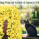 Siyaluens Artificial Flowers for Outdoors - 8 Pcs UV Resistant Realistic Faux Silk Bougainvillea Flowers, Fake Hanging Plants for Porch Patio Balcony Decoration (Yellow)