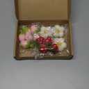 SmoothNovelty 18 Pcs Felt Strawberry Decor Handmade Fake Mini Wool Felt Craft Plush Decoration Daisies Strawberries Bowl Fillers for Spring Summer Baby Shower Christmas Wedding Home Kitchen Decor Gift