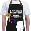 REHAVE Funny Gift for Men, Women, Dad, Father's Day Gifts from Daughter Son, Anniversaries Gift for Husband, Boyfriend, Brother, Uncle, Unique Birthday Grilling Gifts for men  BBQ Cooking Chef Apron