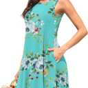 WEACZZY Women Summer Casual Swing T Shirt Dresses Beach Cover up Loose Dress (L)
