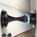 Magnetic Door Stopper 2 Pack - Black Door Stoppers Keep Door Open Strong Magnetic Door Stop for Bottom of Door, Strong Door Holder for Wall and Floor Mount