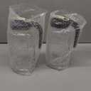 Set of 2, Glass Pitcher with Lid - 2 Quart Mason Jar Pitcher with Filter Lid, Wide Mouth Jar Leak-proof Water Jug, Heavy Duty Container for Water, Juice, Milk, Tea, Iced Coffee, and Drinks (Black)