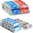 2 Pack Soda Can Organizer, Refrigerator Beverage Organizer with Sliding Tray, Suitable for Refrigerator/Cabinet/Countertop Soda Can (2 PACK)