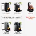 Stainless Steel Reusable Coffee Pod Compatible with Nespresso Vertuo Vertuoline Machines,230ml (8oz) Mug Size Refillable Capsule Kit with Spoon,Brush & 5 Silicone Rings, Eco-Friendly
