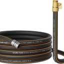 Giraffe Tools Hybrid Garden Hose 25ft x 5/8", Female and male Fittings with Shut off Valve, Heavy Duty, Flexible,Leakproof, Lightweight Water Hose