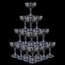 KYAPCK 5Pcs Plastic Champagne Coupe Glasses for Parties, 5 oz Disposable Champagne Glasses Unbreakable Acrylic Martini Glasses (Clear)