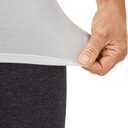 Hanes Mens Perfect Flex V-Neck Tee, Stay Tucked Undershirt, Slim Fit Tight on Arms T-Shirt, White & Black (White, XXL)