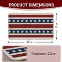 4th of July Patriotic Welcome Front Door Mat, America Stars Stripes Decorative Doormat Non-Slip Floor Entryway Rug, American USA Farmhouse Indoor Outdoor Home Kitchen Decoration 17'' x 29''