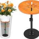 Plant Risers for Inside Pots,7-12.5" Adjustable Plant Inserts Fill Bottom of Tall Flower Pots and Large Plant Containers Indoor and Outdoor,6" Base, 10" Top-1pack