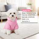 2 Pack Dog Hoodie Warm Hood Dog Sweater Cold Weather Small Dogs Sweatshirt Comfort Pet Clothes for Small Medium Dogs with Pockets (Pink+Purple, M (Back: 11.4",Chest: 16.9", 5.8-8.8 lbs))