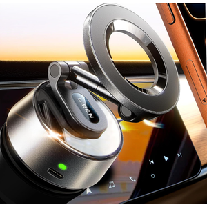 LISEN SuctionPro Phone Holder for Car【Auto Vacuum 3.0】, Magnetic Phone Holder with Suction Cup, Car Mount for Magsafe Universal Car Accessories Gifts for Men Women for iPhone 17 Pro Max Air 16 15 14
