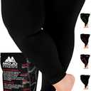 Mojo Compression Socks - 20-30mmHg Graduated Support Thigh-Hi Leg Sleeves with Grip Top - 10 Sizes, 5 Colors - Reduces Swelling, Ideal for Varicose Veins, Lymphedema, DVT Treatment - 1 Pair (Black)