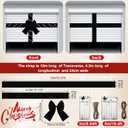 Giant Christmas Garage Door Bow Decoration with Light Large Velvet Christmas Ribbon Bow Garage Door Banner Cover for Xmas Indoor Outdoor Home Party Decoration, 26.25 x 11.81 ft(Black)