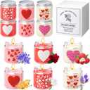 Sumind 12 Pcs Valentine's Scented Candle Gifts for Her Girlfriend Wife Long Lasting Burning Aromatherapy Heart Candle for Men Husband Boyfriend Romantic Anniversary Candles Gifts Valentine Deco