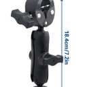 Trolling Motor Stabilizer Support Heavy Duty Tough-Claw Boat Trolling Motor Mount with Medium Arm and Round Plate Base Reduces Vibration 360 Adjustable Fits for 0.67" to 1.5" Diameter Bar