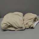 H.VERSAILTEX Stretch 2 Piece T Cushion Sofa Slipcovers Individually Sofa Cushion Covers for 2 Cushion Couch Sofa Seat Cushion Covers with Elastic Bands Featuring Thicker Jacquard Fabric, Natural