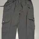 Women's Hiking Cargo Pants Quick Dry Lightweight Elastic Waist Outdoor Trail Safari Golf Casual (Gray, S)