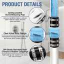 1-1/2 Inch Silent Sump Pump Check Valve, Spring-Loaded Quiet Check Valve for Backflow Prevention, Clear Body with Stainless Steel Clamps, Fits 1-1/2 Pipe